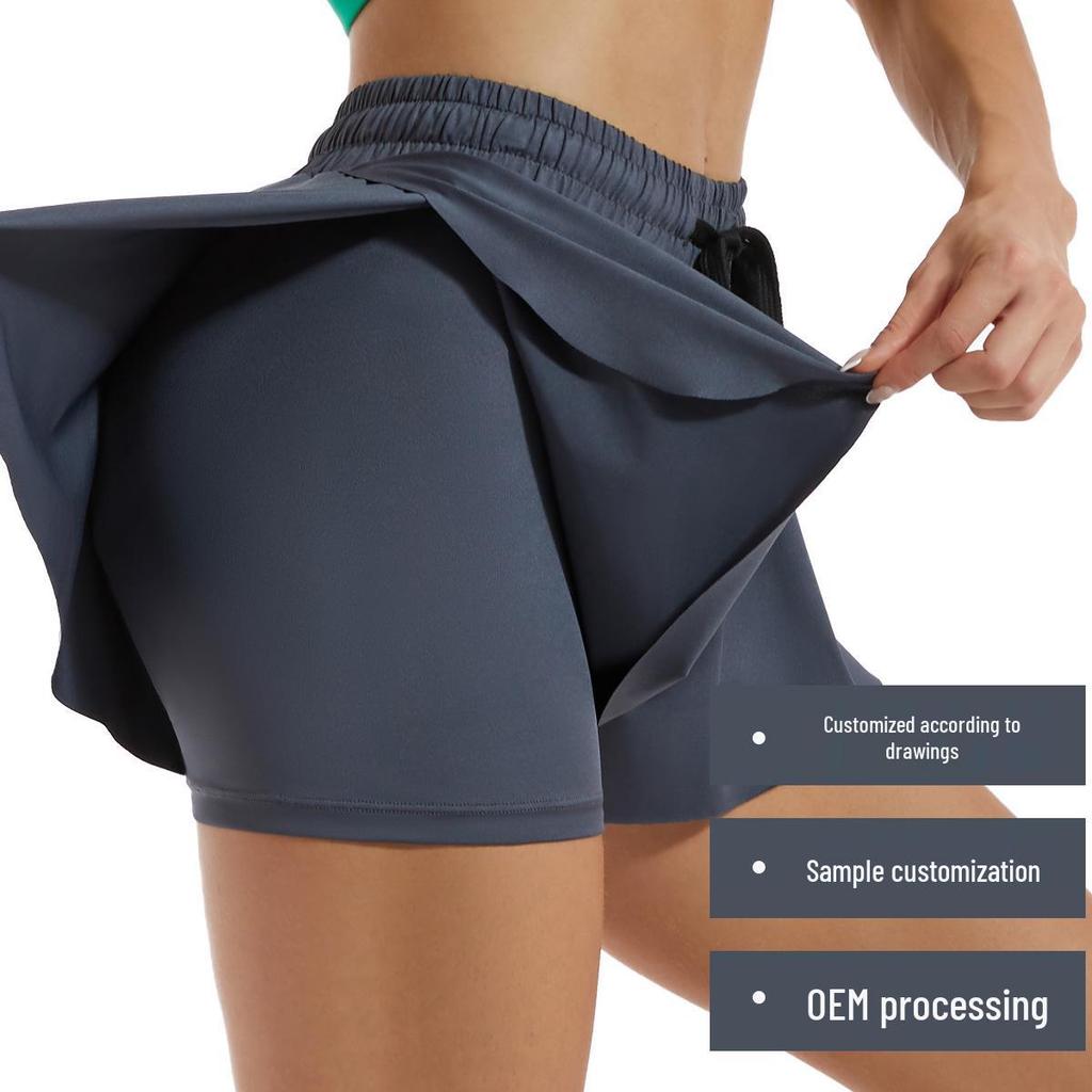 Women's Quick-Dry Cross-Border Yoga Shorts for Summer: Anti-Exposure Fitness & Marathon Running Pants