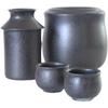 Ale-net Sake Warmer, Cold Sake Warmer, 300ml Tokkuri, Black Crystal Sake Warmer with Heater (Large), Includes 2 Sake Cups, Mino Ware Ceramic