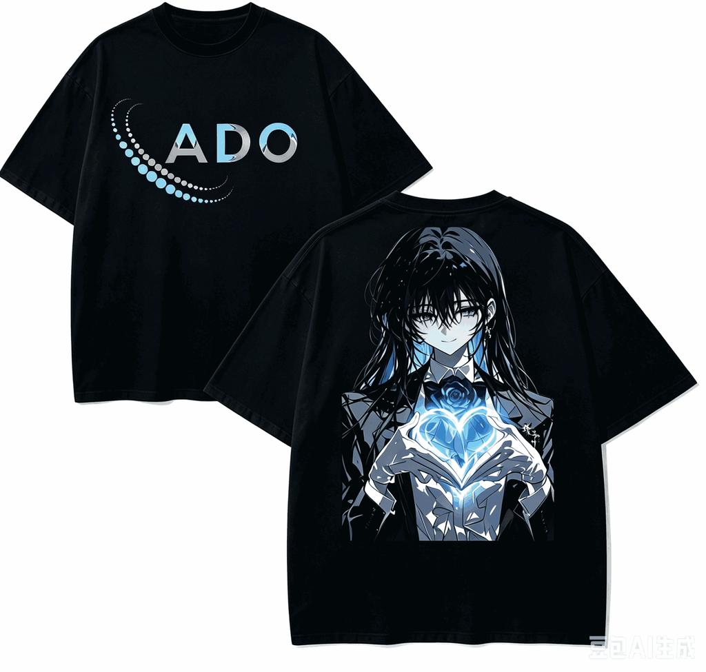 Ado Anime Lover T-shirt Men Women Harajuku Cotton New Model High Street Retro Fashion Oversized Unisex Couples Soft High Quality Couples Tops