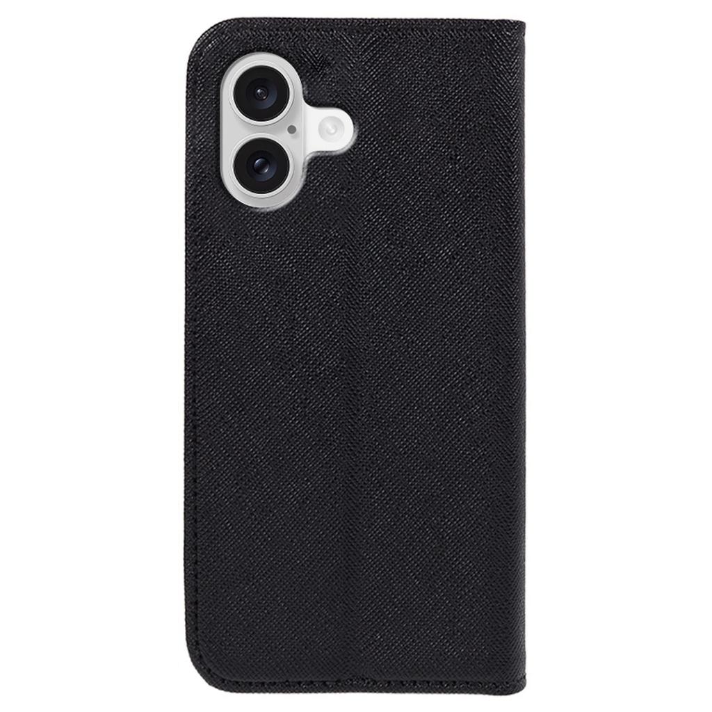 For iPhone 17 Case Cross Texture Leather Phone Cover Hidden Magnetic