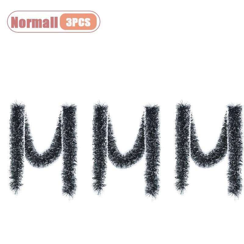 2M Christmas Garland Tinsel Decoration Green White Edge Snowflake Hanging Ornament Party Mall Kindergarten Home Festival Decor