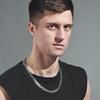 Titanium Steel Geometric Cuban Chain Necklace For Men With Water Flow Design