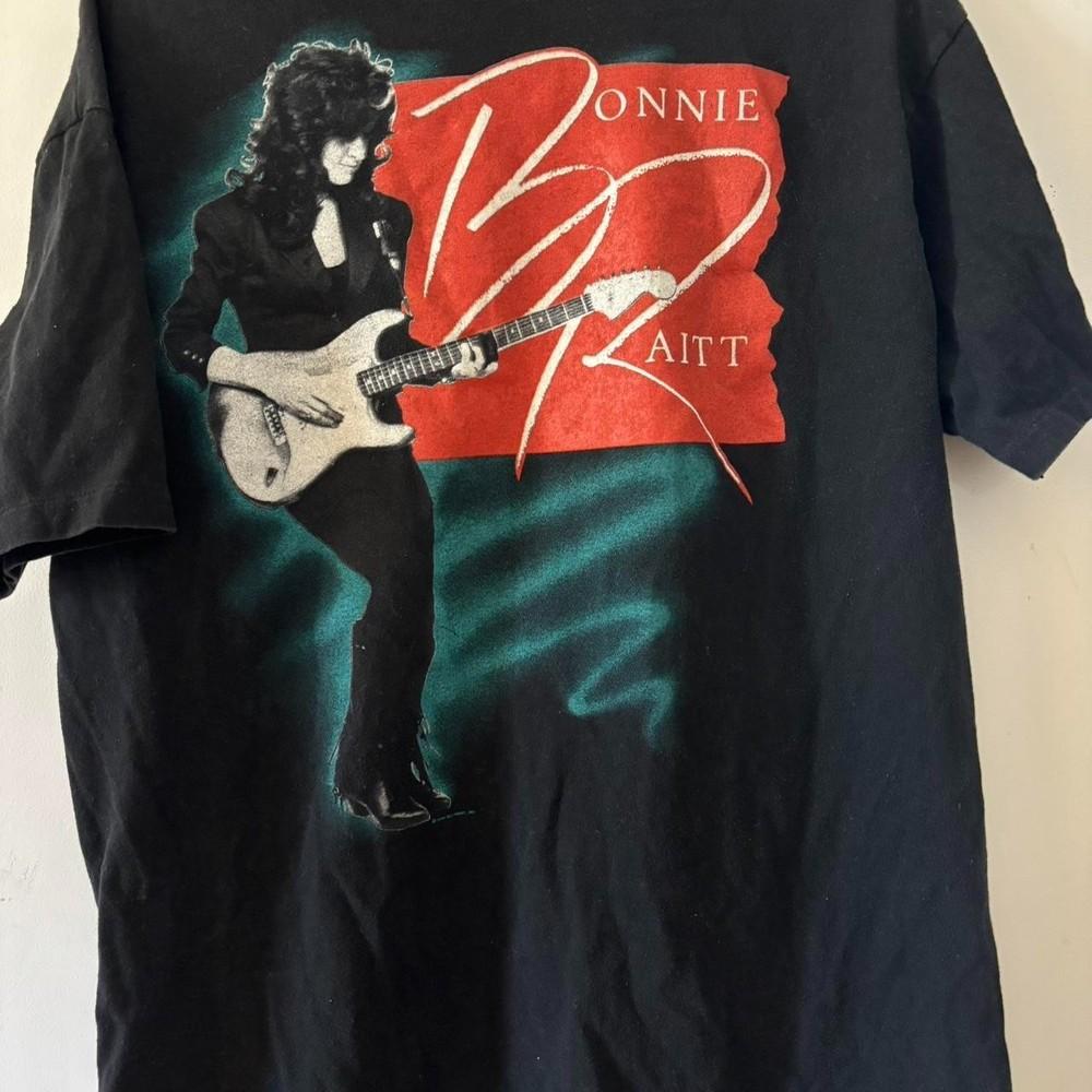 Vtg Bonnie Raitt Singer Heavy Cotton Black All Size T Shirt UR429 Unisex T-Shirt M