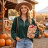 Women's Velvet Zip Up Sweatshirt with Collar Casual Loose Fit Color for Daily Wear