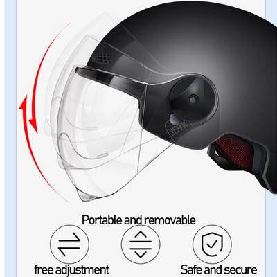 Winter Bicycle Bike Safety Helmet Lightweight 3C Certified Men Women Adult Electric Bicycle Motorcycle Half Helmet with Goggle