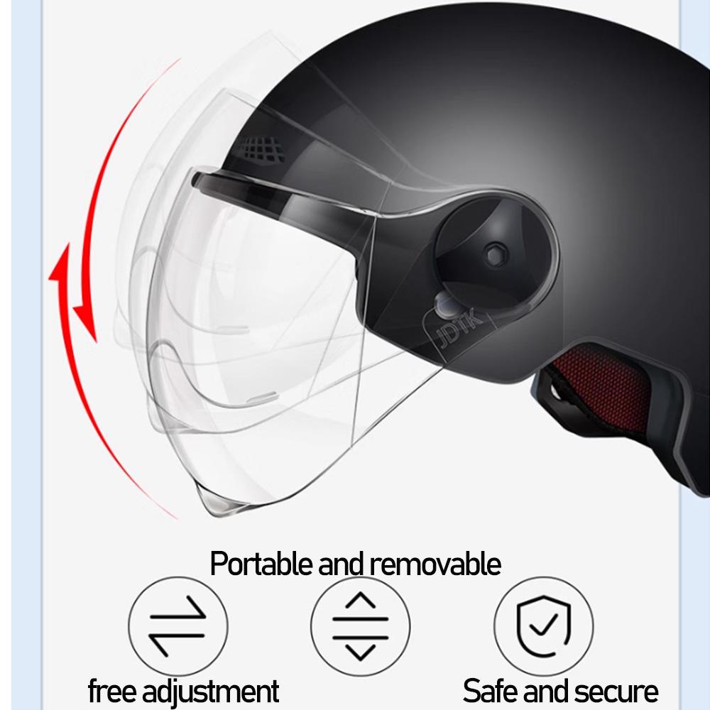 Zimní cyklistická helma na kolo Bezpečnostní helma Lehká 3C certifikovaná Pánská Dámská Dospělá Elektrické kolo Motocykl Poloviční helma s brýlemi