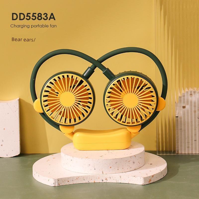 Portable Neck Fan for Lazy People, Convenient USB Charging Model, Small Personal Cooling Device for Men and Women Students, Ultra-Long Battery Life