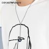Emporio Armani Simple Peace Buckle Pendant Stainless Steel Necklace Men Necklace EGS2609040