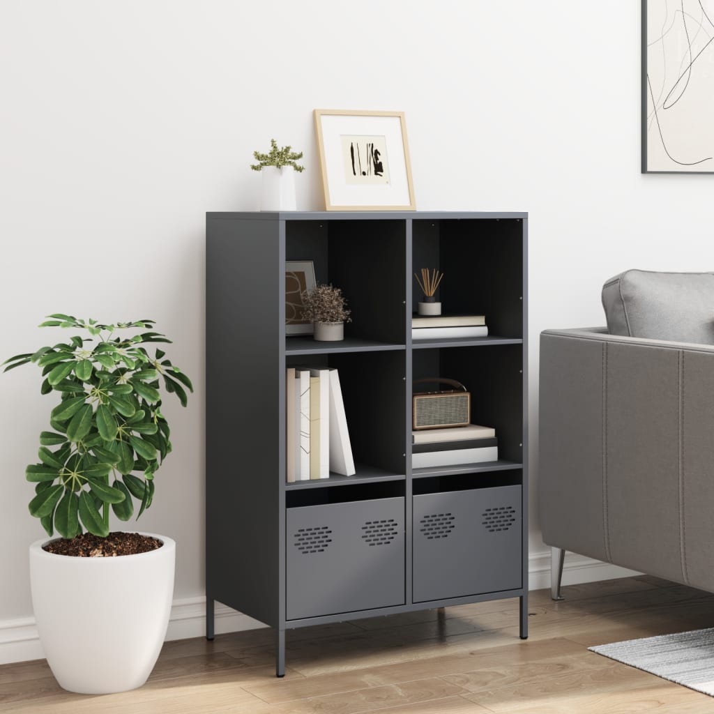 Highboard Anthracite 68x39x103.5 cm Steel