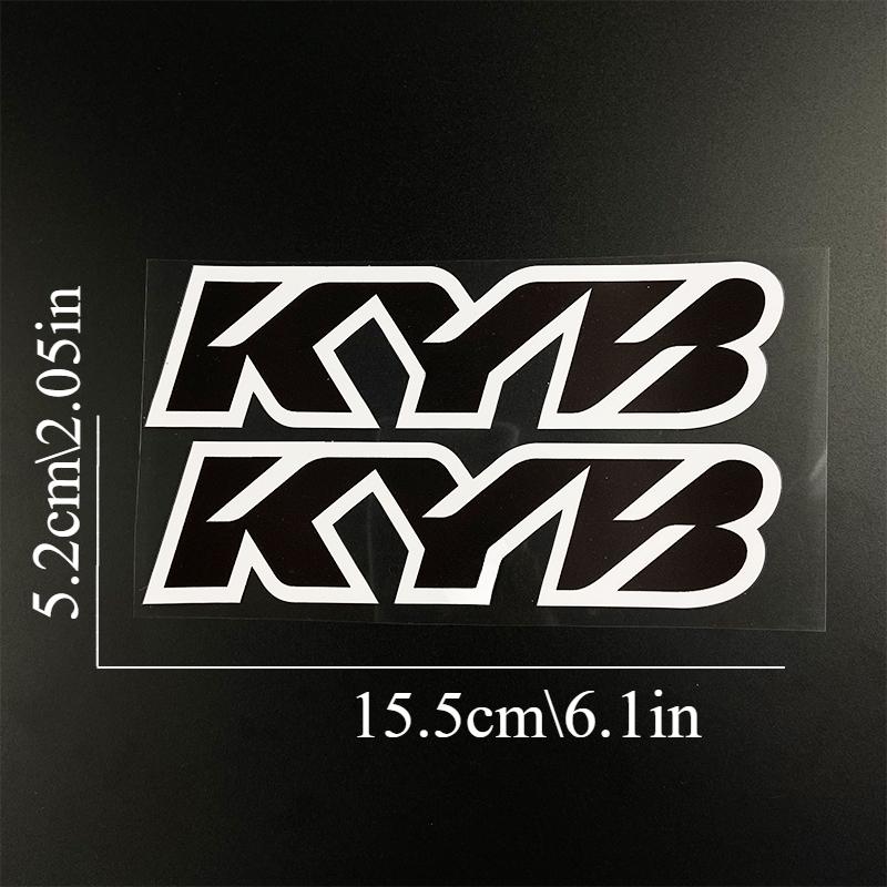 2PCS Racing Suspensions Motorcycle Stickers Kyb Fork Suspension Vinyl Decals for Yamaha Honda Suzuki Ktm Kawasaki Benelli