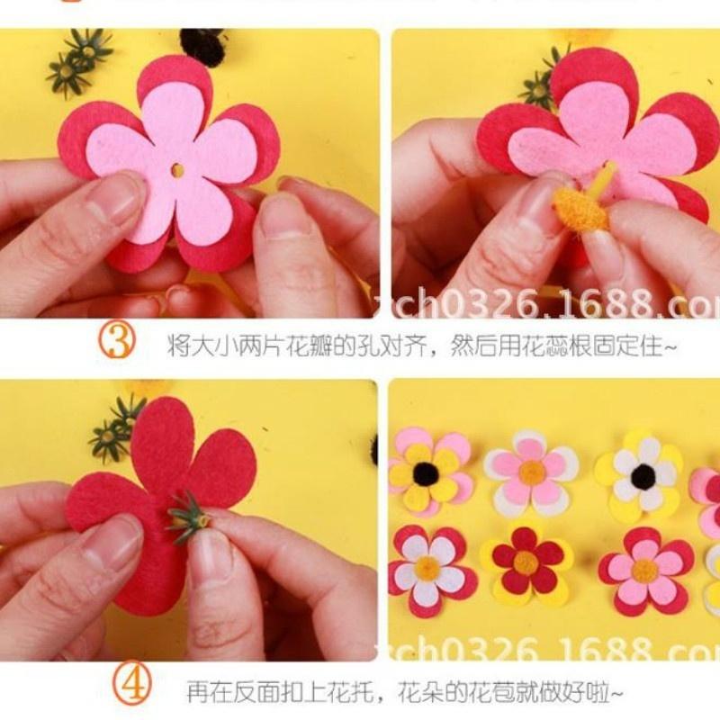 1KS Nové Horké Vzdělávací Hračky pro Rané Dětství 3D DIY Netkaný Umělý Květináč Děti