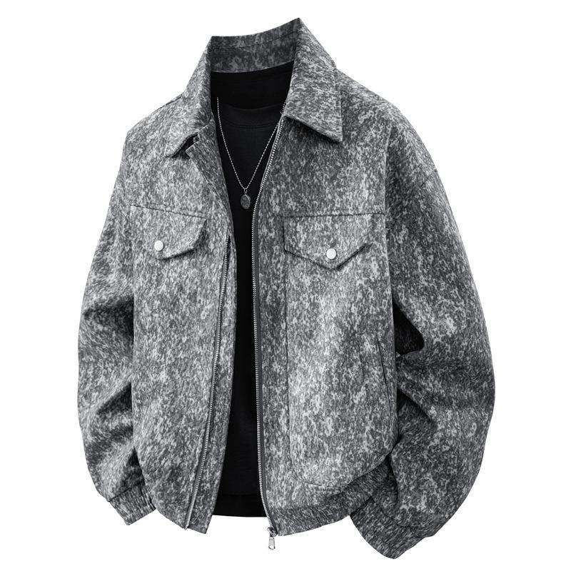 

New Large-size Jacket for Men In Spring and Autumn, Men s Deerskin Velvet Lapels, Plus Fat, Plus Bigger Fat 4XL