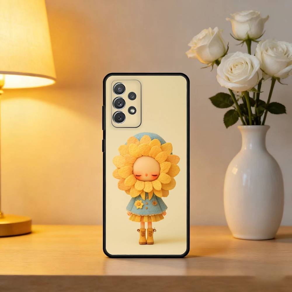Fashion Doll Blythe Phone Case For Samsung Galaxy A73,A72,A71,A70,A53,A52,A51,Soft Silicone Black Cover