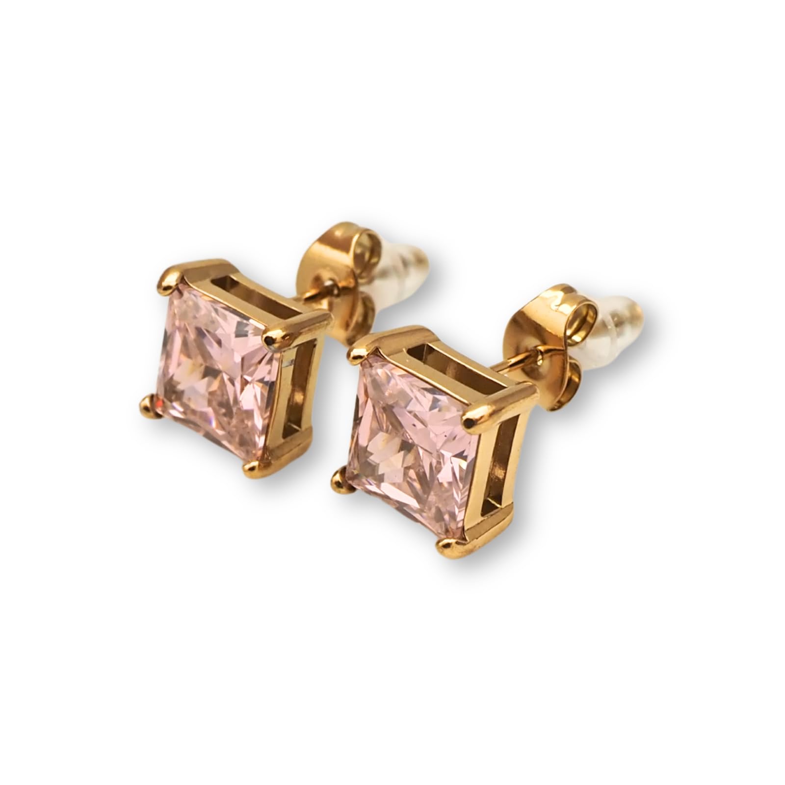 

Brilliet Earrings for Stainless Pink Women, Steel, Accessories, Cute, Stylish, Affordable, Gift, рожевий