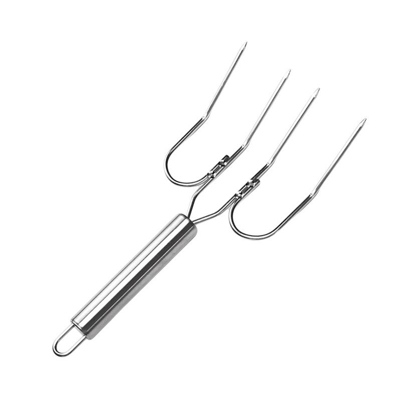 Stainless Steel Turkey and Lamb Roast Skewer Barbecue Fork