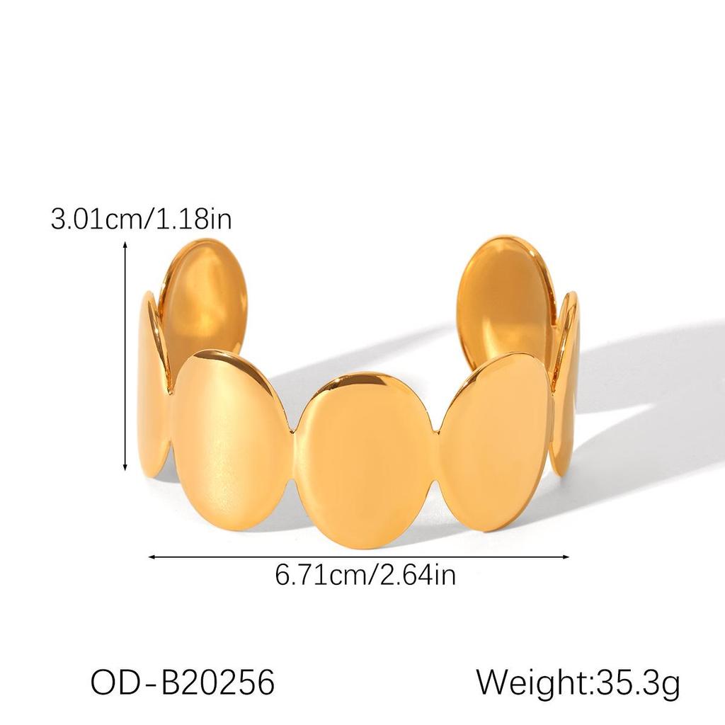 Women's Luxury Stainless Steel Open Bangle Bracelet Set