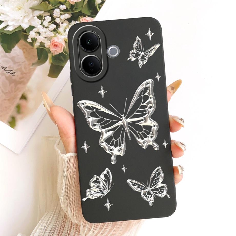 Butterfly Love Heart Bow Phone Case For Vivo V60 Lite 4G 5G V2530 / Vivo V60 V2511 T4 Pro Back Cover Soft Camera Protected Funda