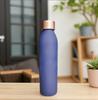 ABHAS® 1000ml Copper Water Bottle – Matte Blue Finish | Pure Copper | Ayurveda Wellness