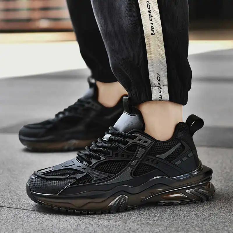 Fashion Appearance Increases Round Tip New Men's Shoes For Men Loafers Sneakers White Men Skate Sport Training Exercise Second Hand