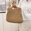 Elegant Female Square Shopper Totes Summer High-quality Straw Bag Women's Designer Large Capacity Handbag Woven Travel Beach Bag