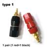 5 types red black Terminal Amplifier Speaker Brass Gold Plated 4mm Banana jack Plug Audio Socket Binding Post Power Connector