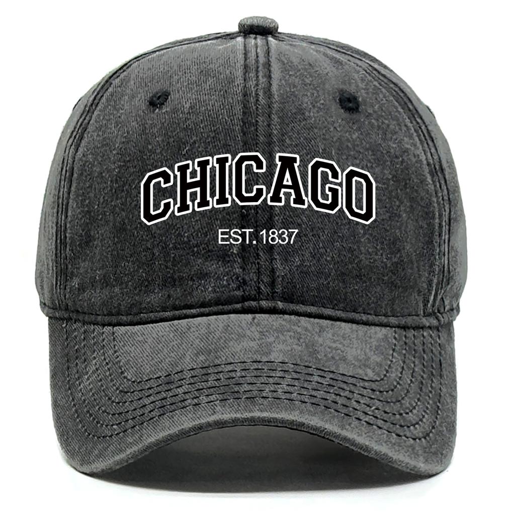 Casquette Snapback de Baseball CHICAGO Unisexe Ville d'Amérique Casquette Réglable pour Homme Tendance Rétro Casquette de Baseball Taille Unique