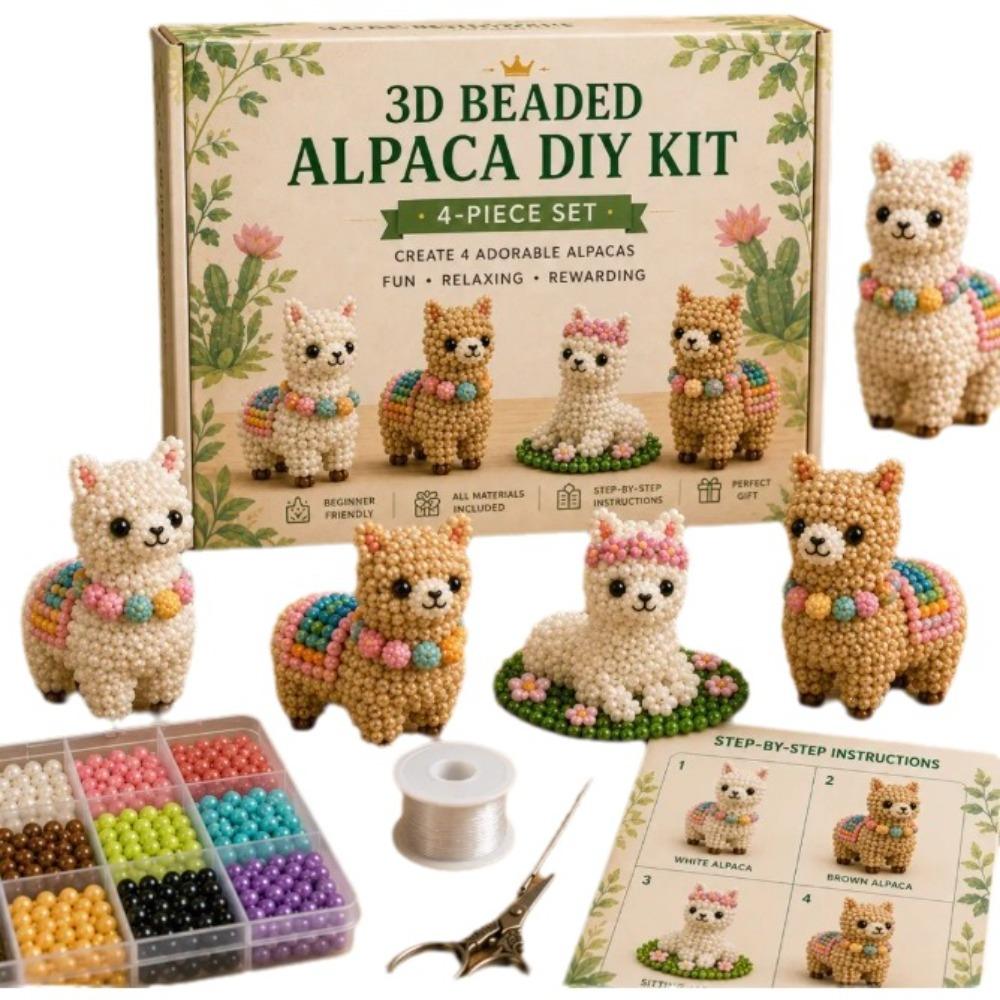Beginner Friendly 3D Beaded Animal DIY Kit Animal Shape Handmade Craft Kit  Home Decoration