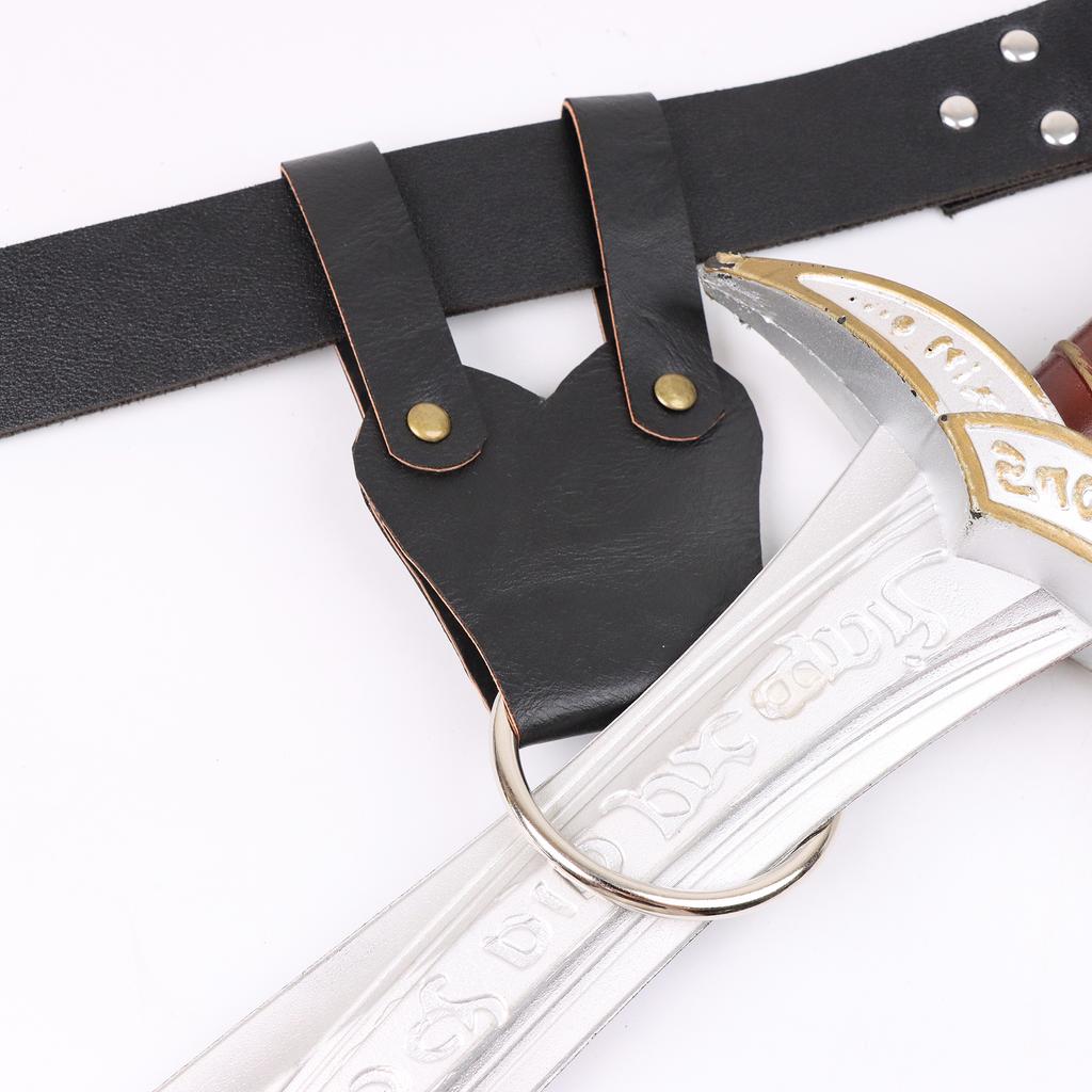 Authentic Viking Medieval Knight Belt Scabbard - Halloween Role Play Weapon Accessory with PU Belt Prop
