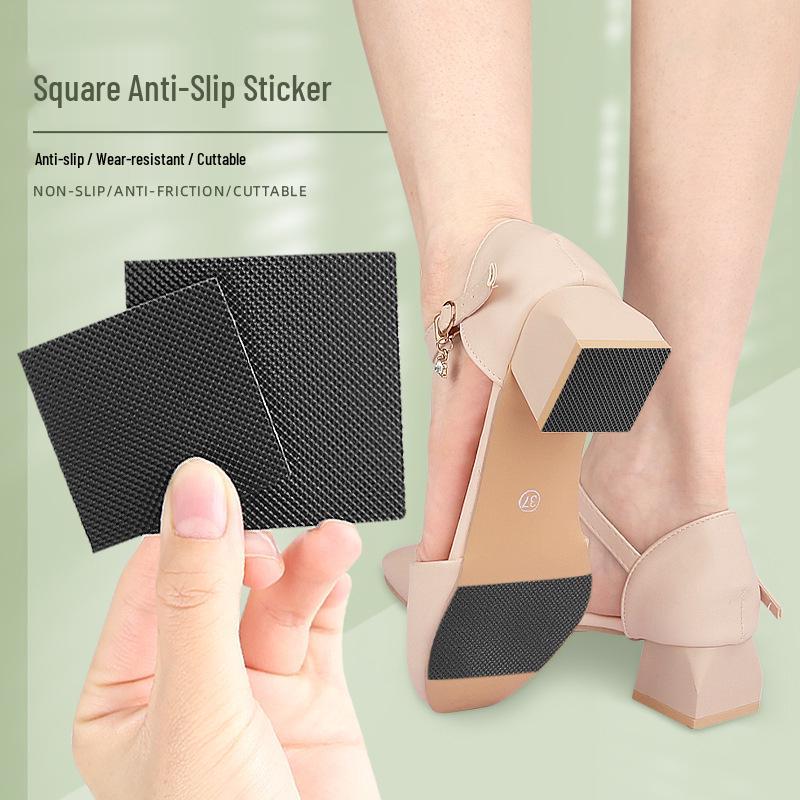 Black Non-slip Wear-resistant Stickers for Women's High Heel Soles