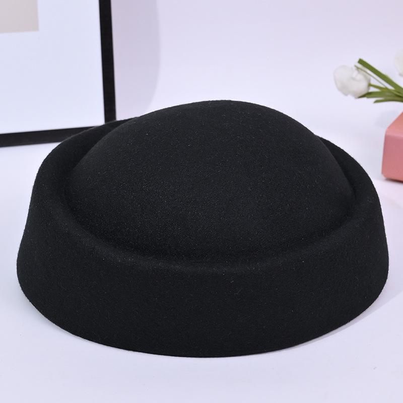 

Осень и Зима Ретро Шерстяной Цилиндр Французский Высокий Класс Темперамент Элегантная Простая Универсальная Шляпа для Женщин Теплая Adjustable