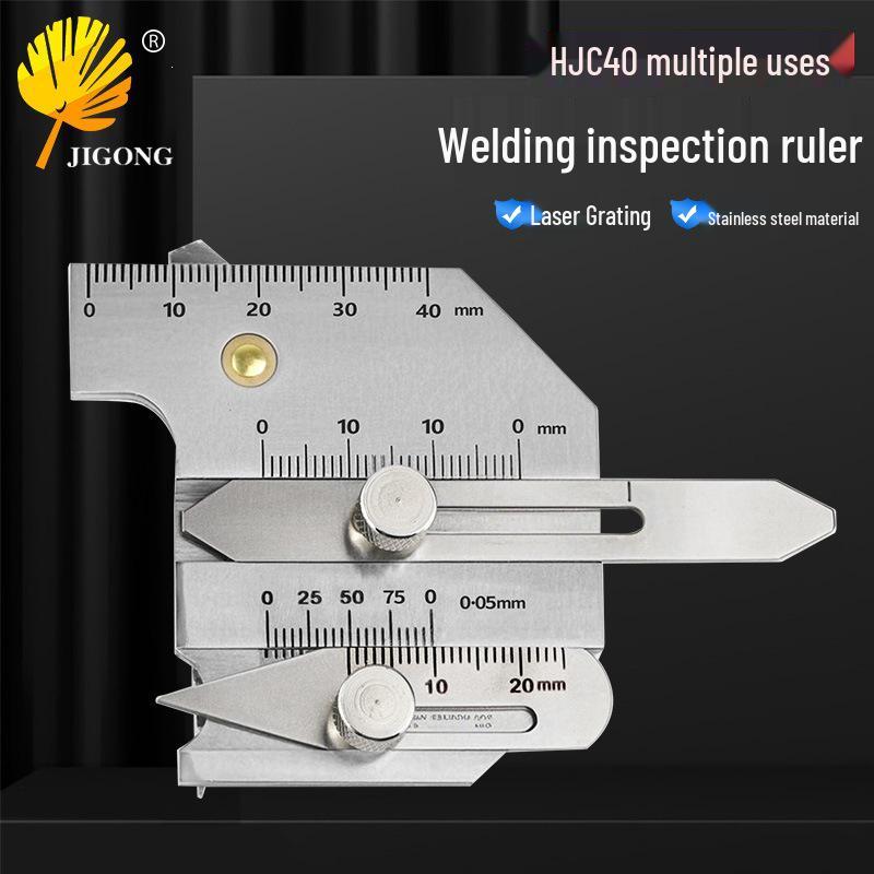 Weld Gauge: Seam & Bevel Angle Ruler, Undercut Depth Measuring Tool