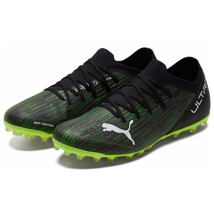 Puma Ultra 3.2 Mg Spectra Round Toe Lace-Up Mg (Rubber Short Studs) Soccer Shoes Men Soccer Shoes Black 106350-02