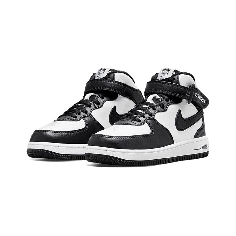 Nike Air Force 1 Mid Stussy Light Bone Black PS DN4158-002
