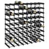Day and Night - Day and Night Wine Rack for 72 Bottles Solid Black Pine Wood