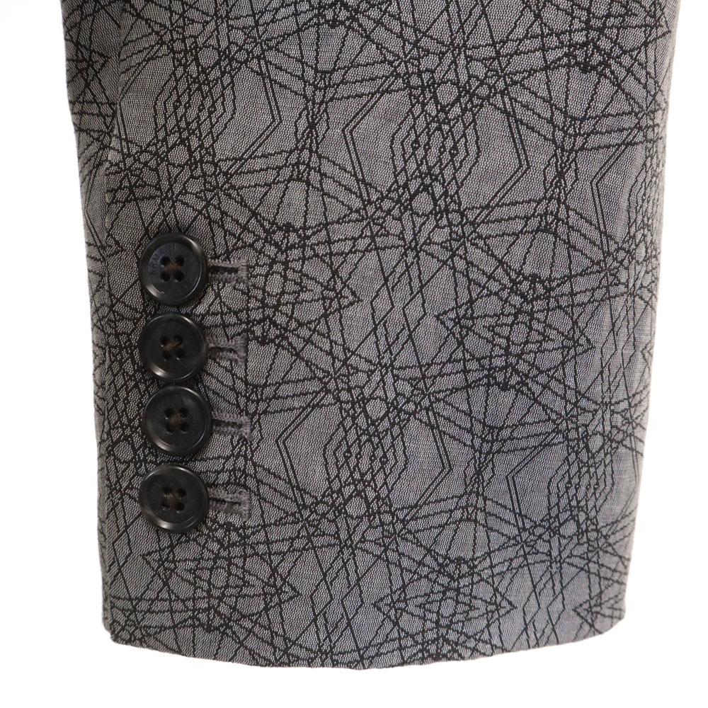 ARMANI EXCHANGE Geometric pattern tailored jacket M gray blazer Men's Used