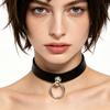 Chainsaw Man Reze Cosplay Choker Punk Piele PU Guler Inimă Colier cu Inel de Tragere Lanț Accesorii Petrecere