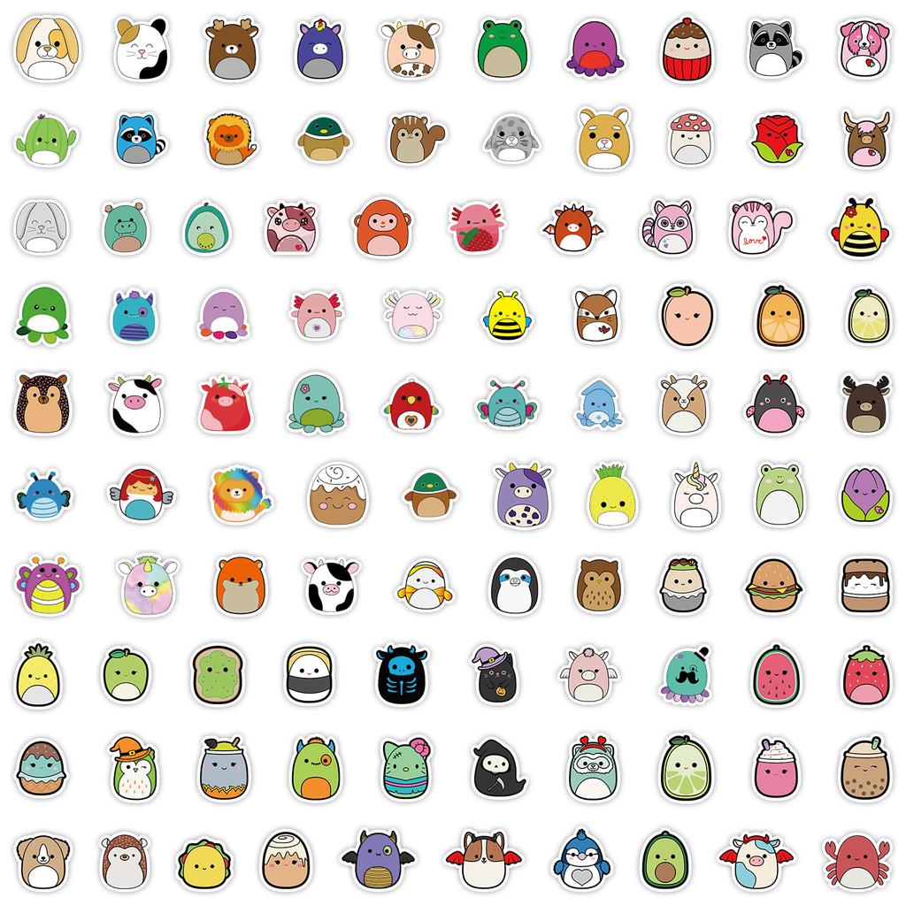 100 Kawaii Graffiti Stickers Guitar Mobile Phone Computer Decoration Stickers Creative Stationery Waterproof Hand Note Stickers