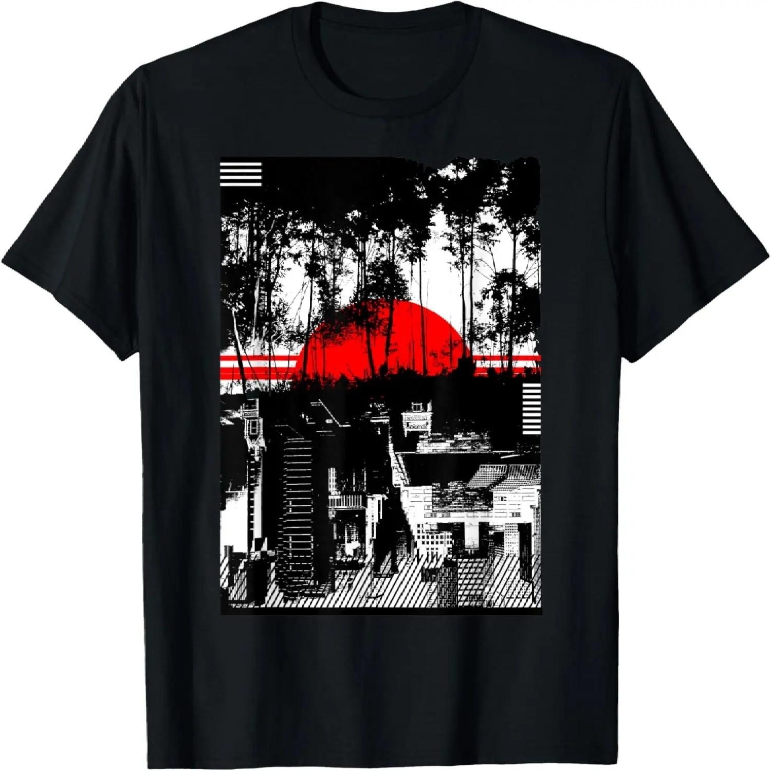Urban City Silhouetted Tonal Black & White Graphic T-Shirt T-Shirt S чёрный
