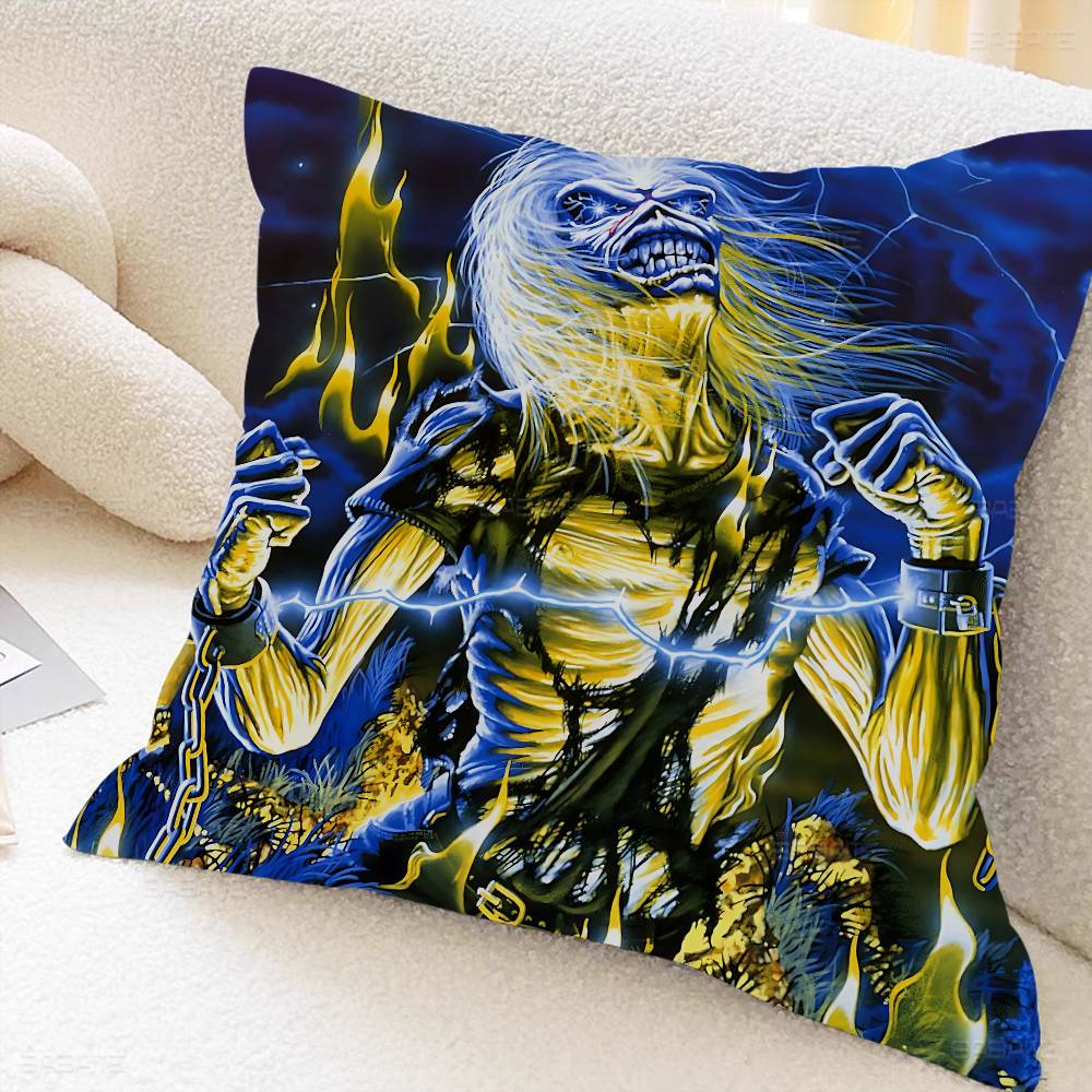 Cool I-I-Iron M-Maiden Pillow Cushion Cover Pillowcase Living Room Sofa Home Decor Customized