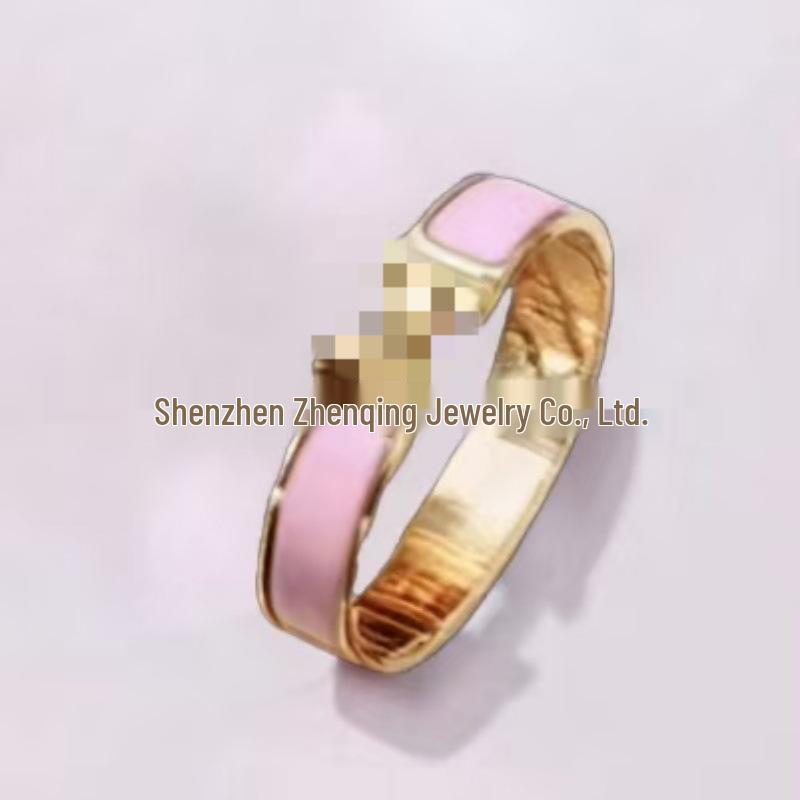 Náramek s písmenem H pozlacený 18k smaltovaný - Klasická móda, Více barev, Ideální pro páry