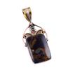 Natural Pietersite Gemstone 925 Solid Sterling Silver TwoTone Pendant 1.75" O5z43