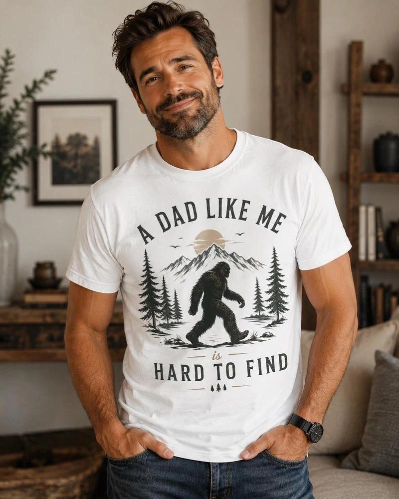 Personalized Bigfoot Dad Shirt A Dad Like Me is Hard to Find Tee Custom Papa XL