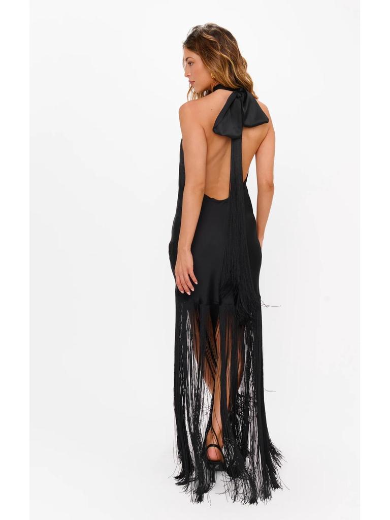 Abito con frange a halter europeo - Moda da donna sexy e comoda