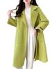 Women's Leisure Long Woolen Coat with Loose Fit, Perfect for Autumn and Winter
