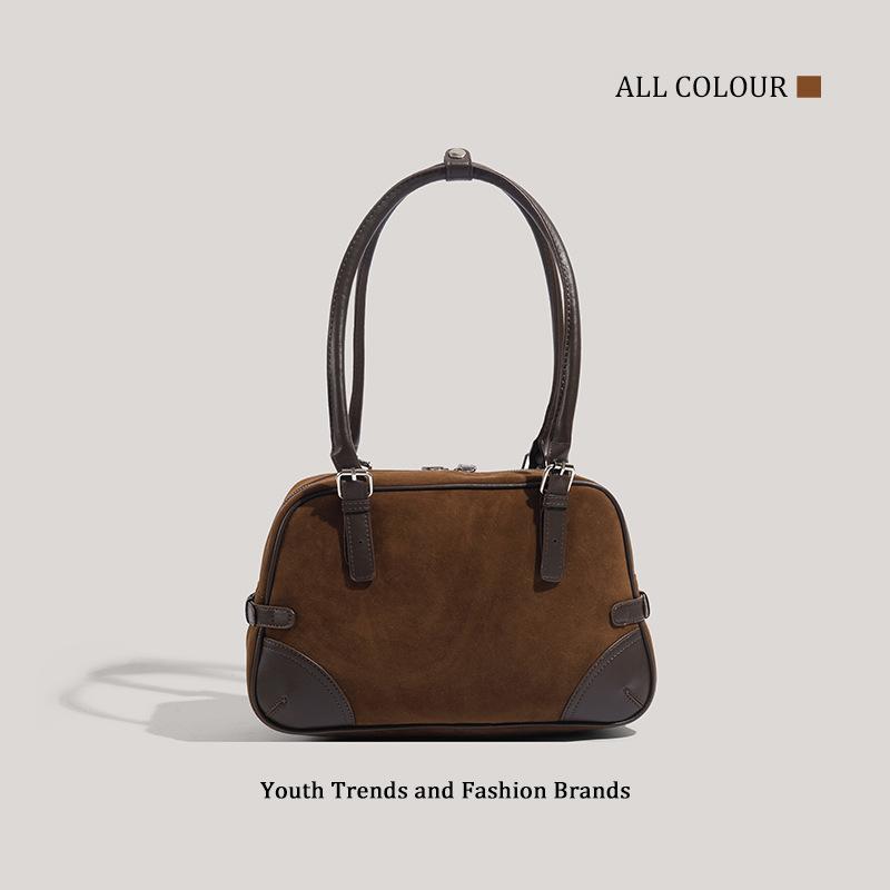 American Retro Fashion Hand-held Bowling Bag, New Autumn Fashion Shoulder Bag, Niche High-end Women's Bag