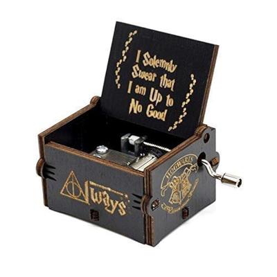 Wooden Uniq Carved Hand Crank HP (Herry Potter ) Black Theme Music Box