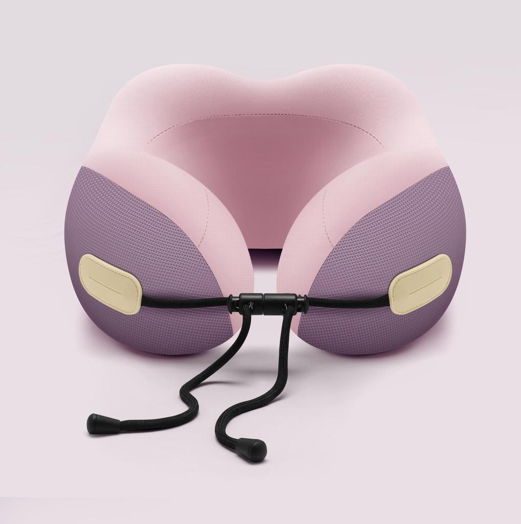 Portable Memory Foam U-Shaped Neck Pillow - Foldable Travel Support for Airplane, Car, Nap