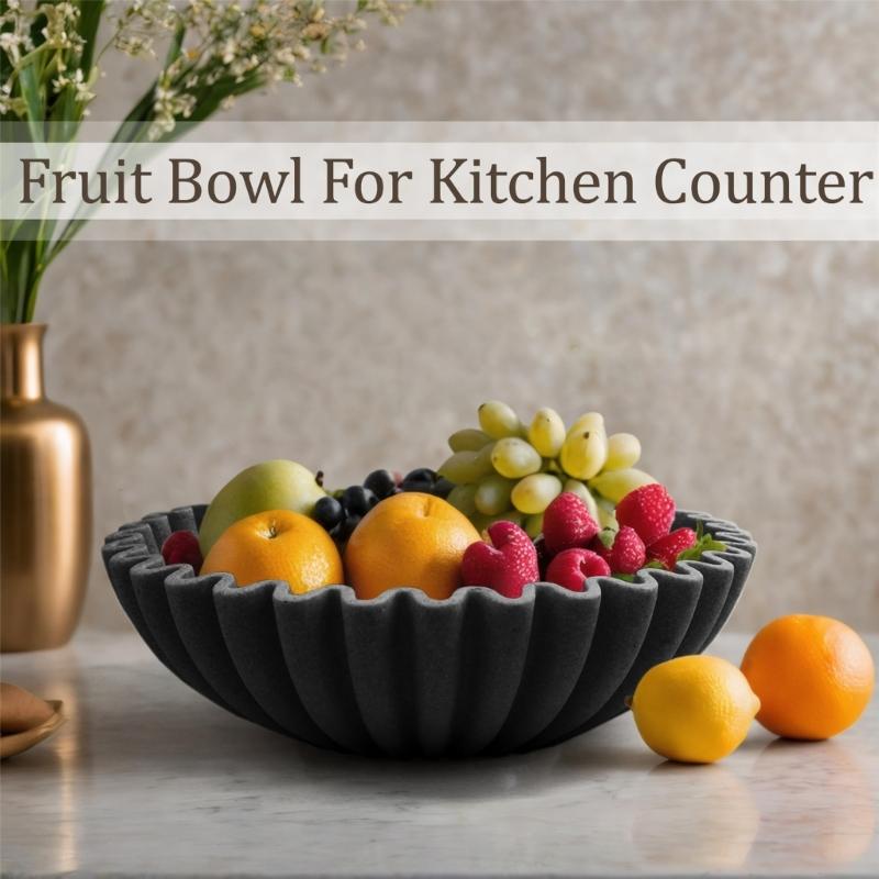 Large Decorative Bowl,Modern Handicraft Bowls Decorative Fruit Bowl for Kitchen Counter,Stylish Key Bowl for Entry Table
