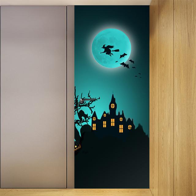 3D Gray Horror Wallpaper For Halloween Decoration Door Sticker Self-adhesive Waterproof PVC Wall Decal Party Decor Zombie Mural