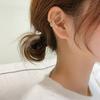 925 Silver Ear Cuff For Women Zircon Clip On Earrings Gold Leaf Design No Piercing Jewelry